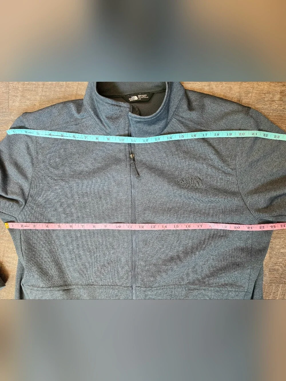 The North Face Apex Bionic Softshell Windwall Full Zip Jacket Mens L Grey Therma